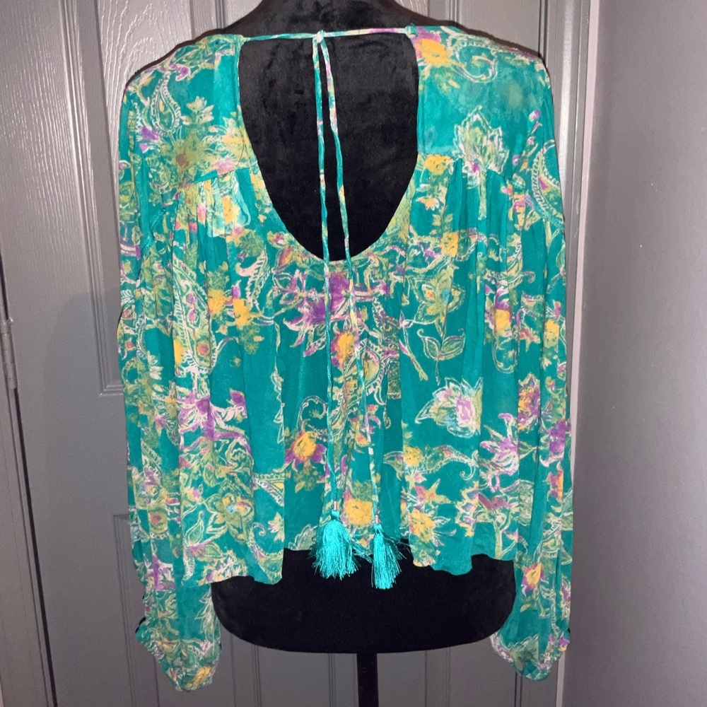 Free People medium green combo up for anything top - Picture 2 of 6